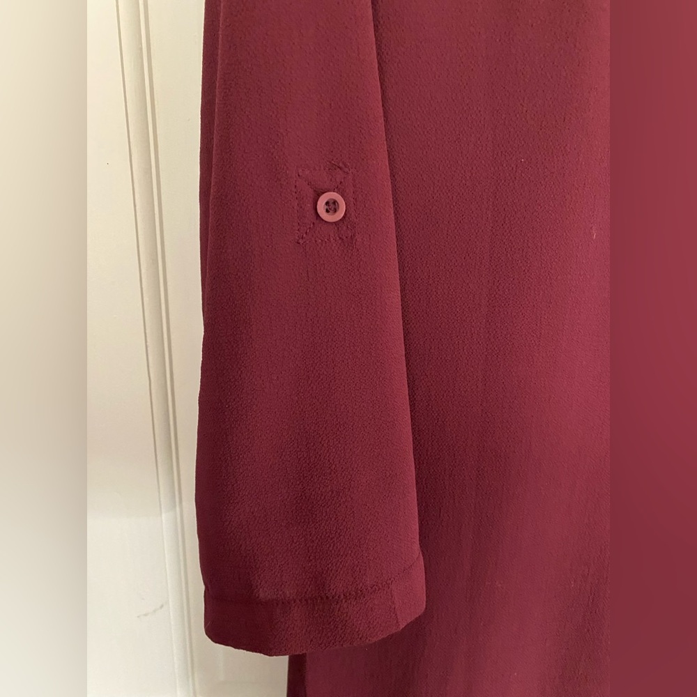 Iris Los Angeles Purple Long Open Ruffle Cardigan Swim Cover up Duster Large/L F - Picture 4 of 8